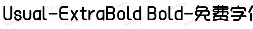 Usual-ExtraBold Bold字体转换